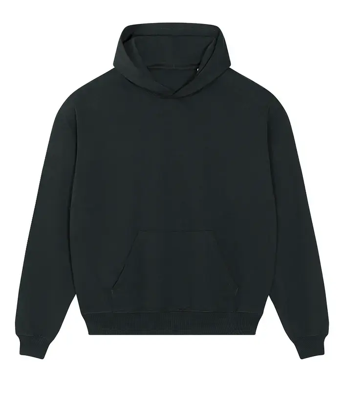 Unisex Cooper Dry Hoodie Sweatshirt – front, blank (Black)