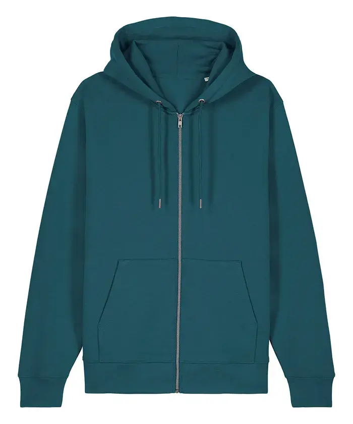 Unisex Cultivator 2.0 Iconic Zip-thru Hoodie Sweatshirt – front, blank (Stargazer)
